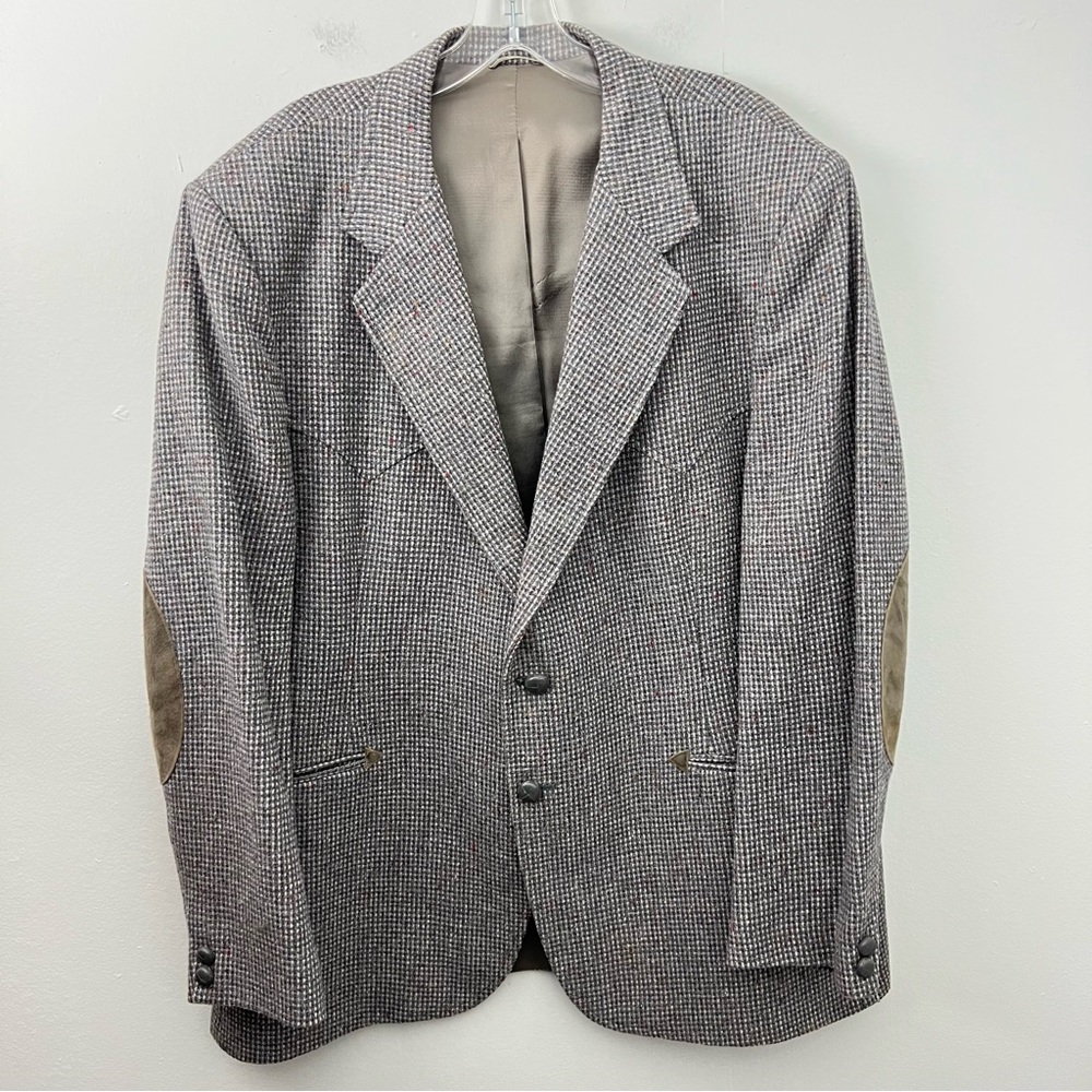 Circle S Kenny Rogers Western Tweed Blazer Elbow Patches